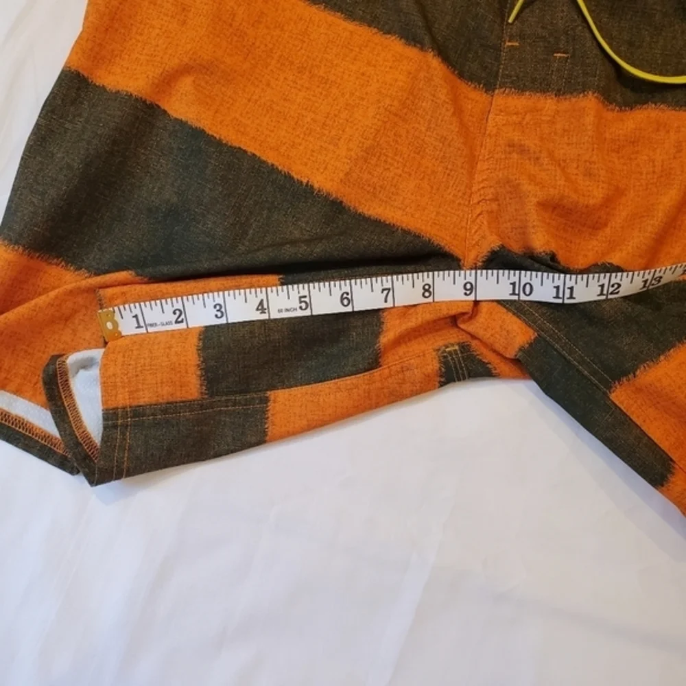 The North Face Board Shorts Men's Size 36‎ Orange and Green Stripe